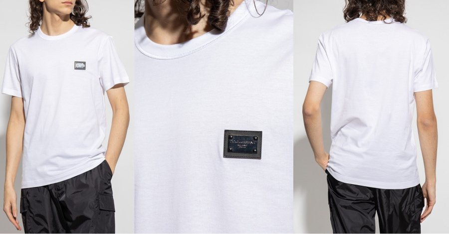 Dolce & Gabbana Logo Plaque T-Shirt — White — 3
