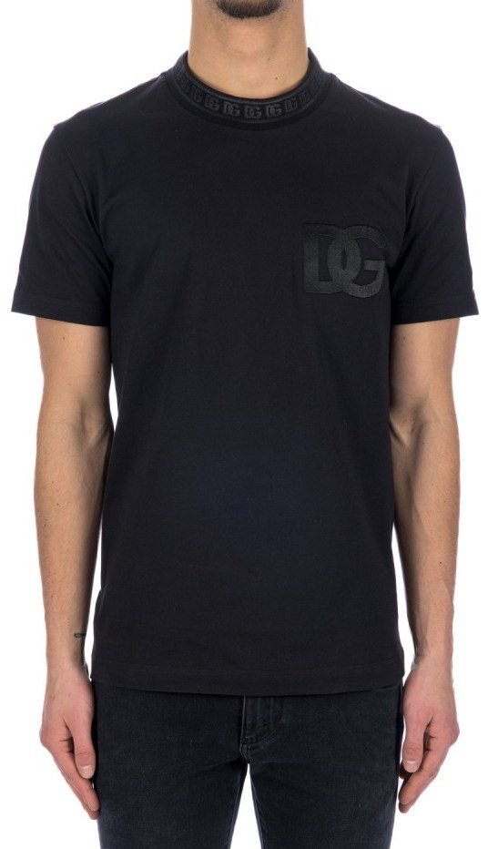 Dolce & Gabbana Logo Plaque T-Shirt — Navy — 3