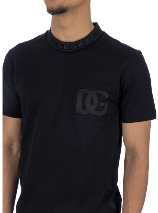Dolce & Gabbana Logo Plaque T-Shirt — Navy