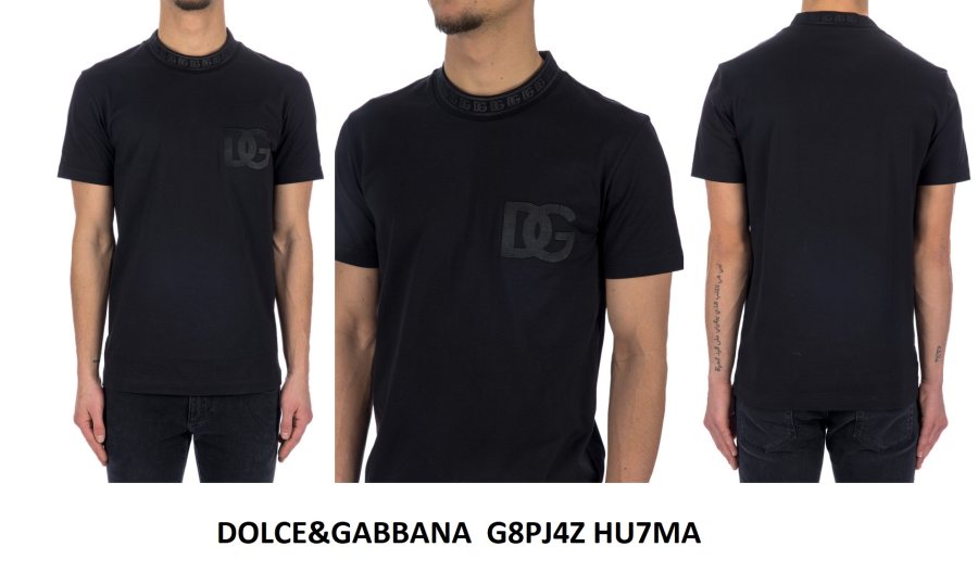 Dolce & Gabbana Logo Plaque T-Shirt — Navy — 5