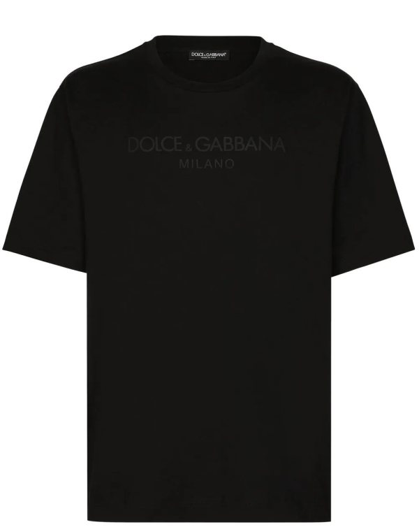 Dolce & Gabbana Tonal Logo T-Shirt — Black