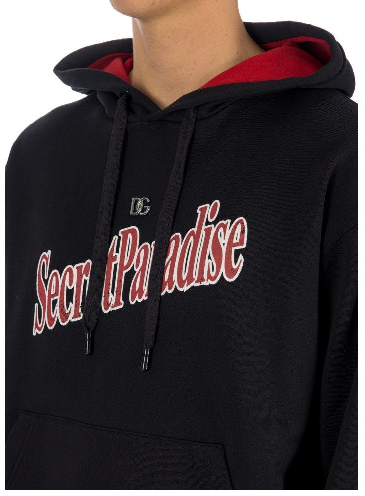 Dolce & Gabbana Print Hoodie — Black