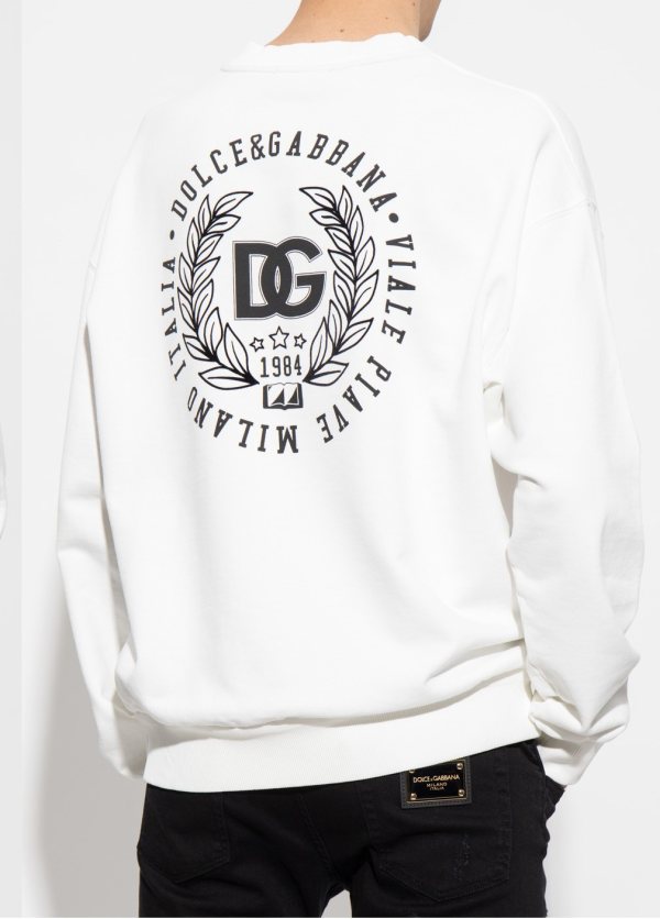 Dolce & Gabbana Crest Sweatshirt — White