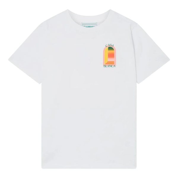 Casablanca Gradient Arch Logo T-Shirt — White