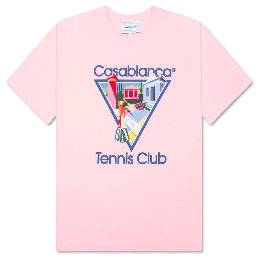 Casablanca La Joueuse Jersey T-Shirt — Pink