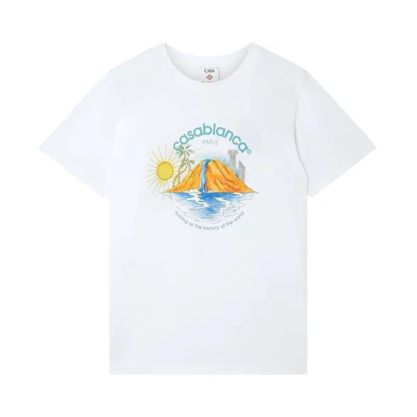 Casablanca Oasis Printed T-Shirt — White