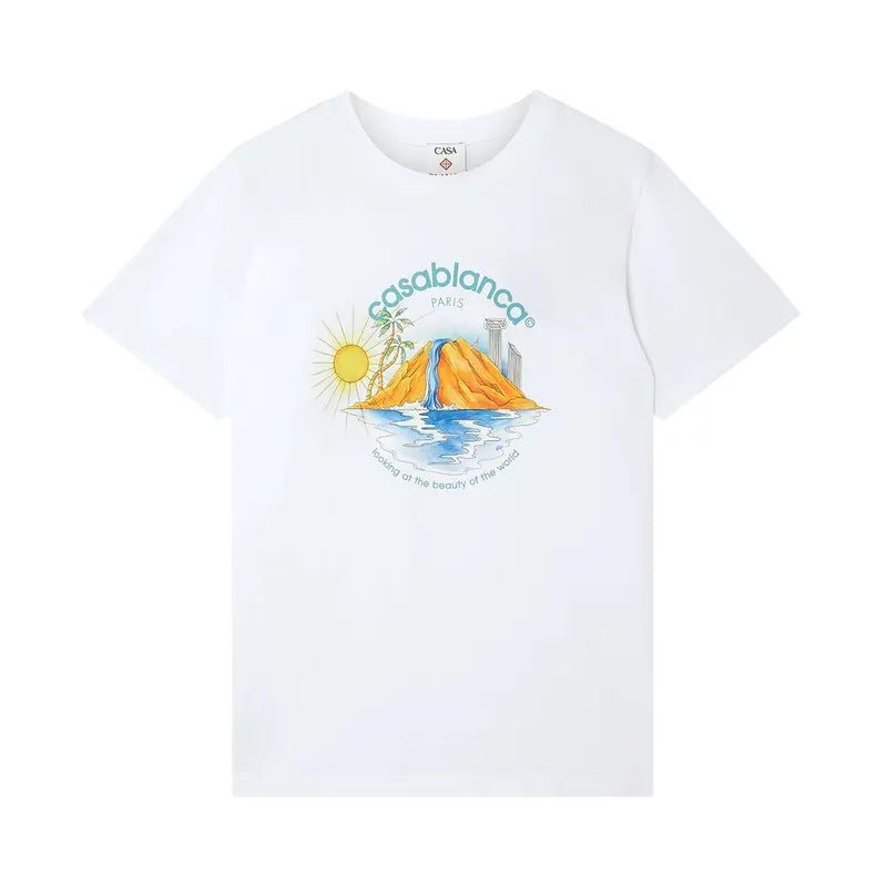 Casablanca Oasis Printed T-Shirt — White
