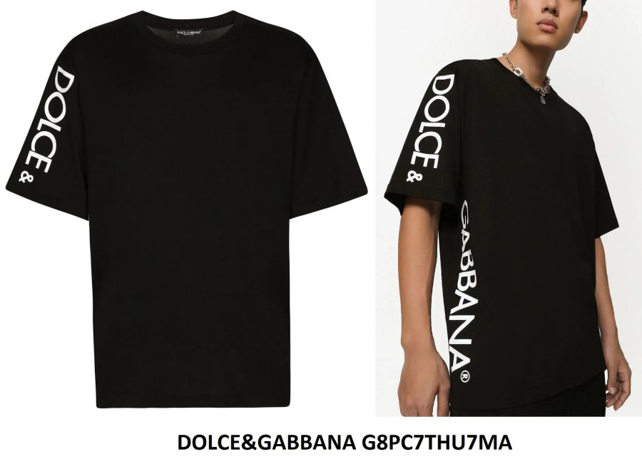 Dolce & Gabbana Sleeve Logo T-Shirt — Black — 2
