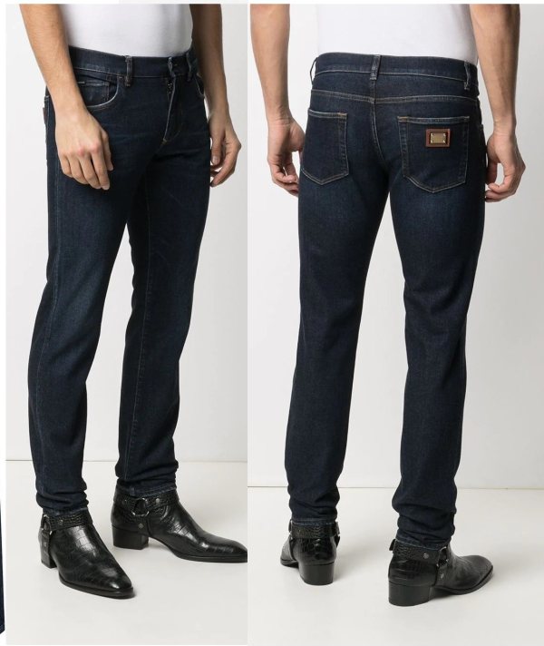 Dolce & Gabbana Slim Fit Jeans — Dark Rinse