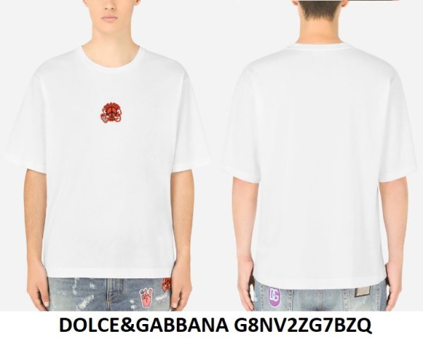 Dolce & Gabbana Logo Patch T-Shirt — White
