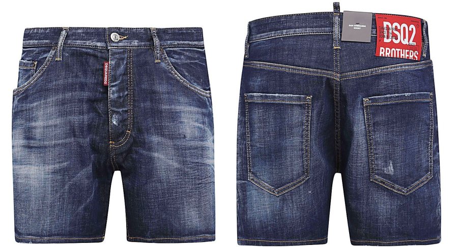 DSQUARED2 Distressed Denim Jeansshorts — S74MU0682 — 5