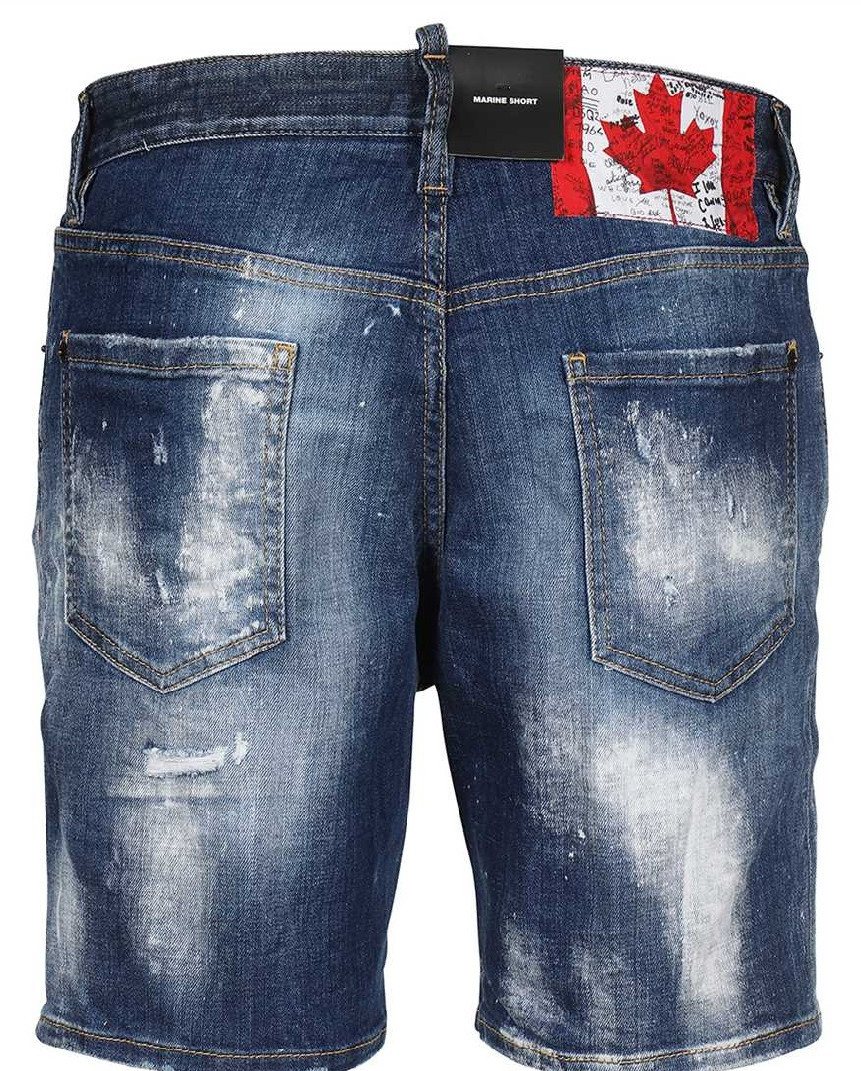 DSQUARED2 Distressed Denim Jeansshorts — S74MU0683 — 4