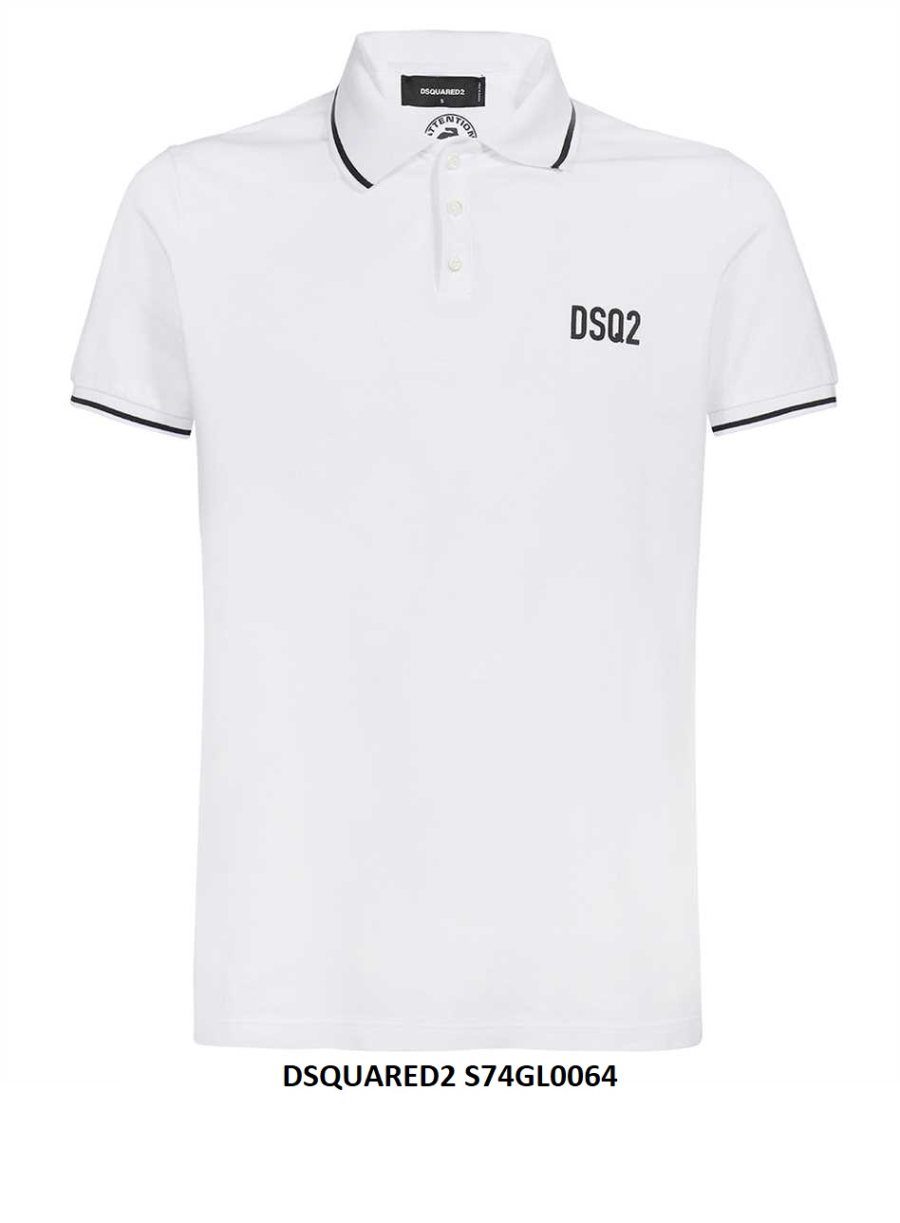 DSQUARED2 Tipped Poloshirt — S74GL0064-100 — 2
