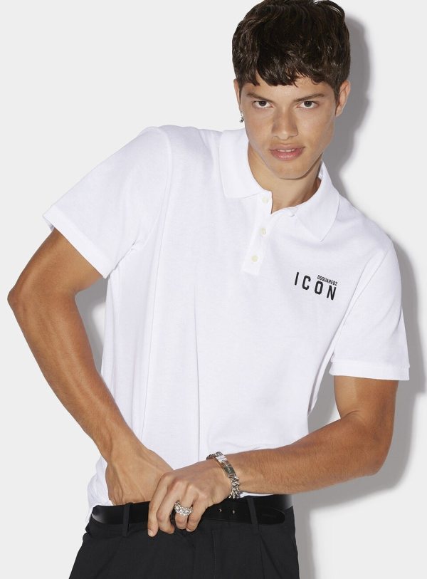 DSQUARED2 Tipped Poloshirt — S79GL0001S-M