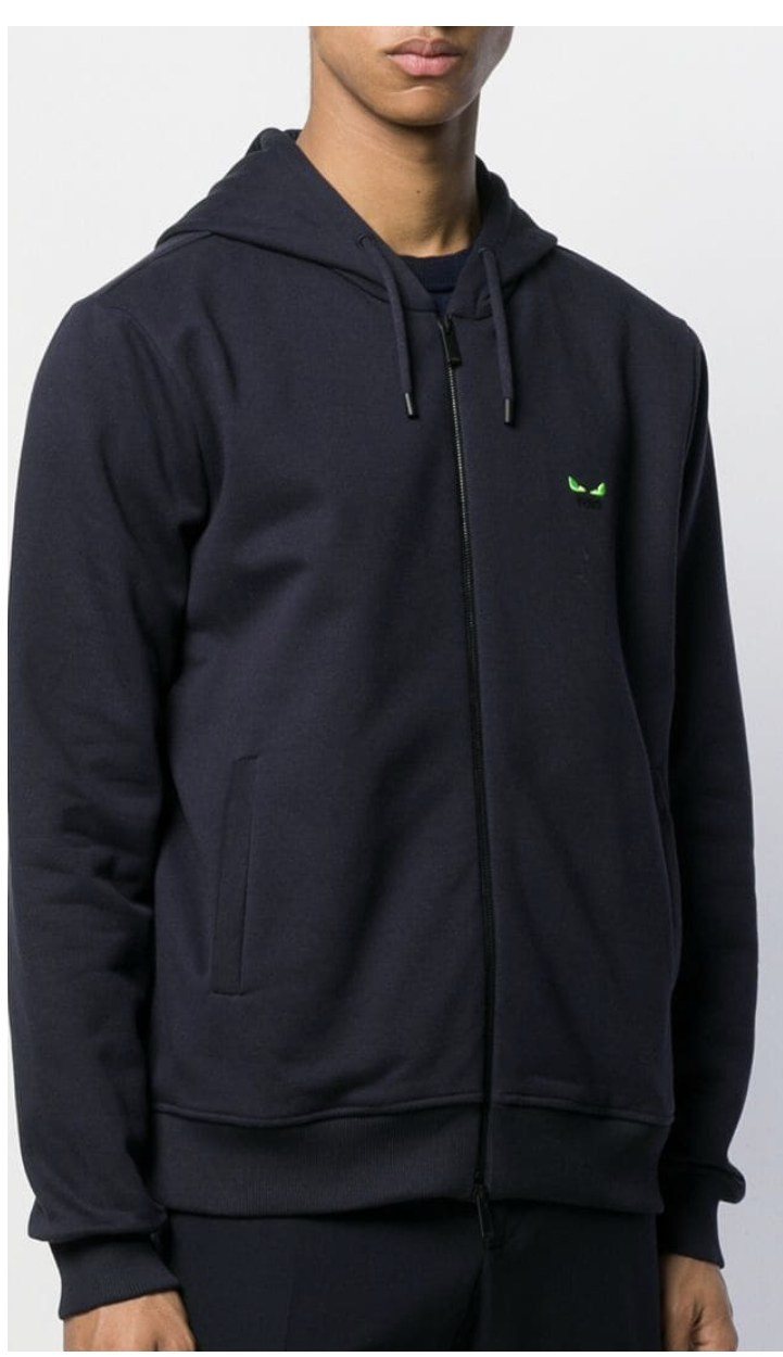 Fendi Zip Jacke, Navy