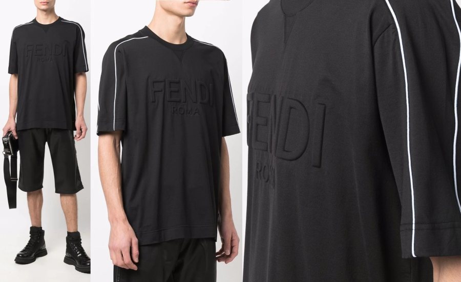 Fendi FF T-Shirt, Black — FY1100AI7F — 2