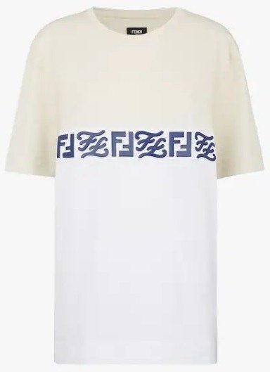 Fendi FF Band T-Shirt, White — FY0936AIU8F0ZE0