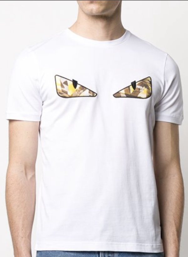 Fendi Monster Eyes T-Shirt, White