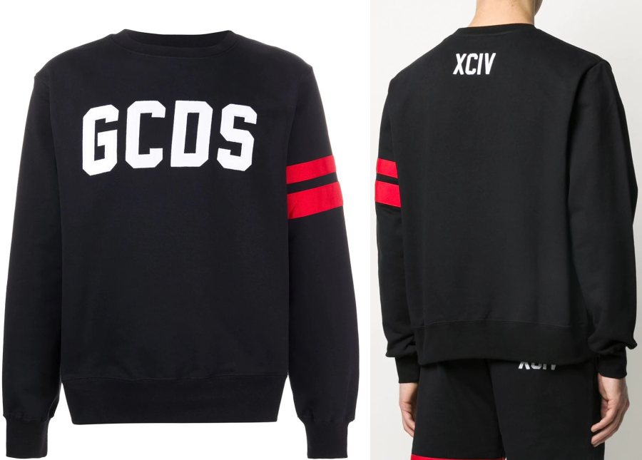 GCDS Logo Sweatshirt, Black — CC94M021003 — 3