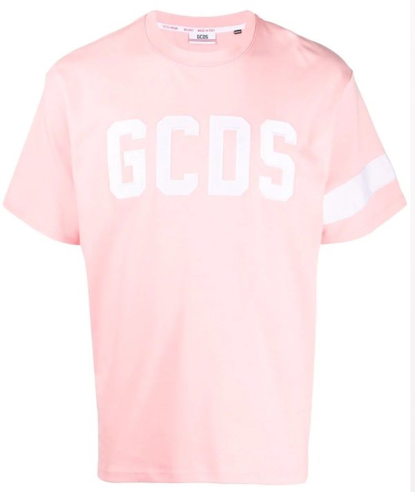 GCDS Logo T-Shirt, Pink — CC94M021004