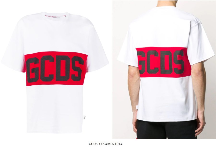 GCDS Band Logo T-Shirt, White — CC94M021004 — 5