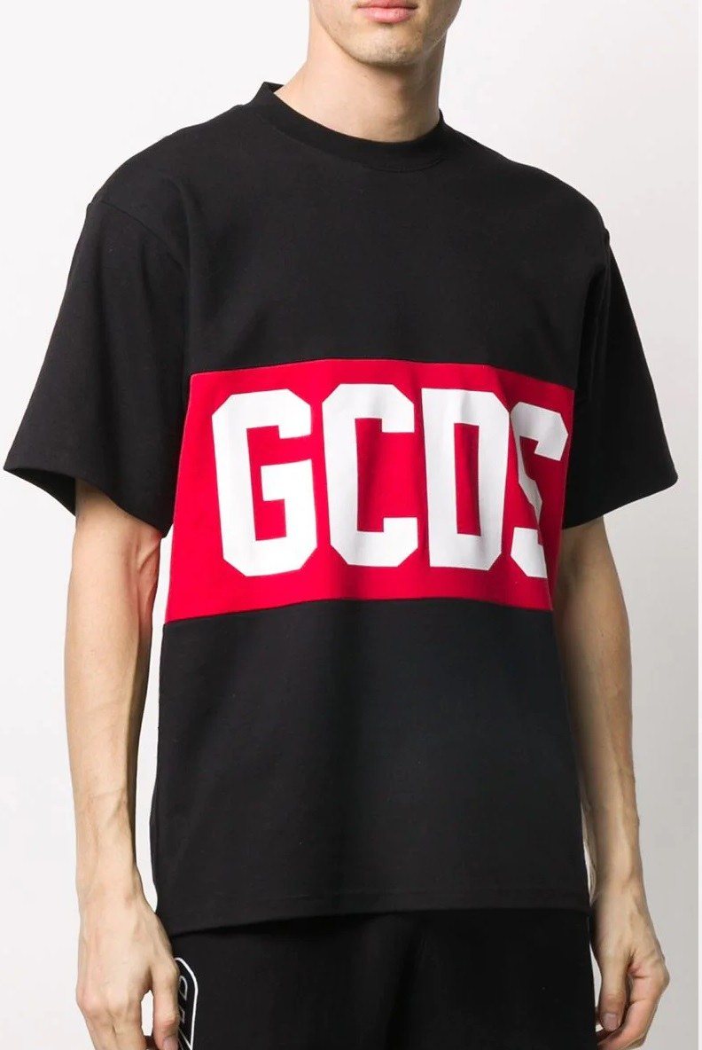 GCDS Band Logo T-Shirt, Black — CC94M021014