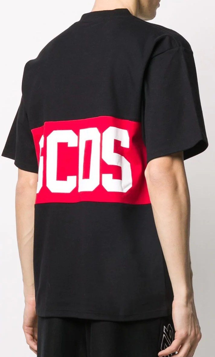 GCDS Band Logo T-Shirt, Black — CC94M021014 — 2