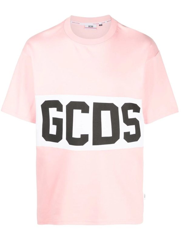 GCDS Logo T-Shirt, Pink — CC94M021014