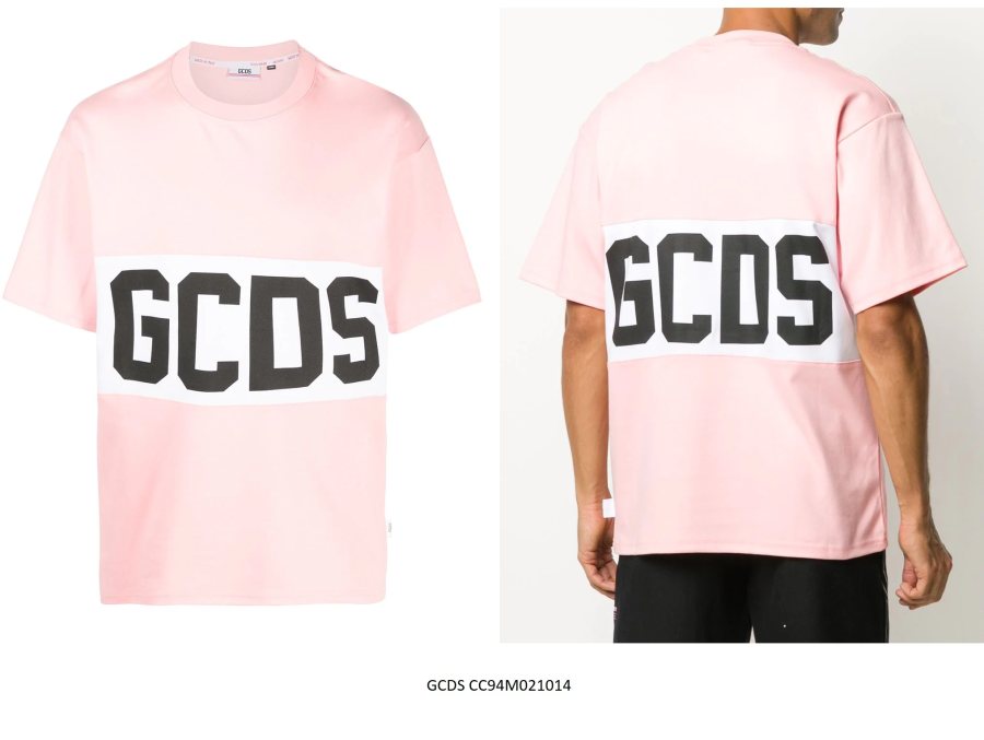 GCDS Logo T-Shirt, Pink — CC94M021014 — 5