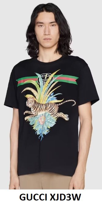 Gucci Floral Print T-Shirt, Black — XJD3W — 2