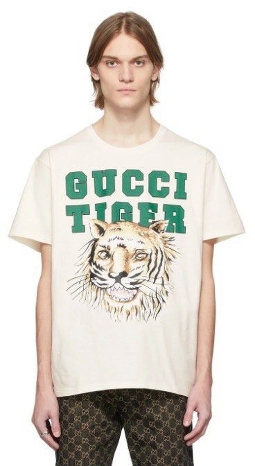 Gucci Gucci Tiger T-Shirt, White — XJD3X — 2