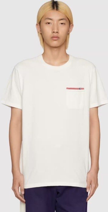 Gucci Logo Pocket T-Shirt, Cream — XJDVI