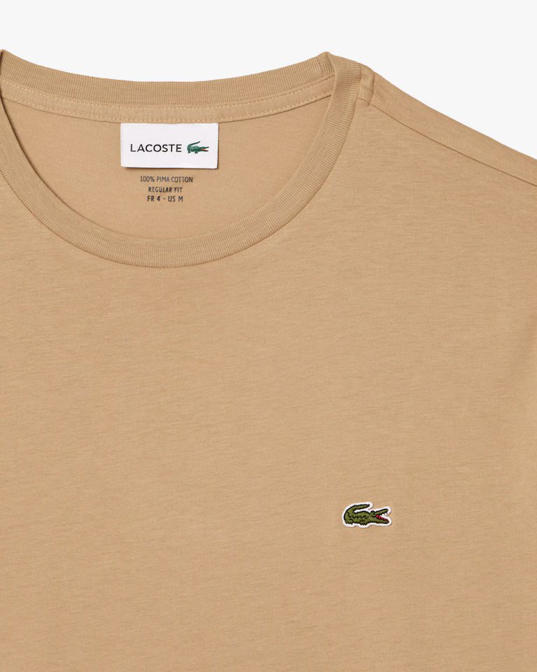 LACOSTE Lacoste Men Cotton Pima T-Shirt — Beige — 2