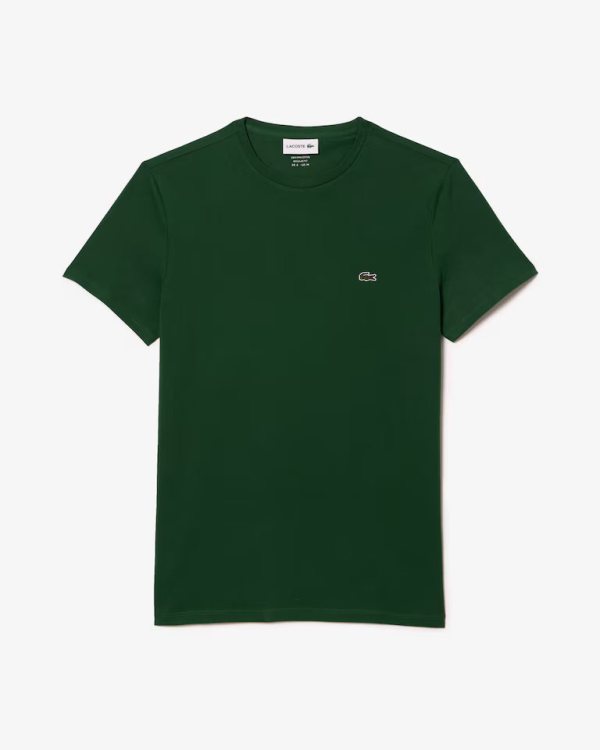 LACOSTE Lacoste Men Cotton Pima T-Shirt — Green