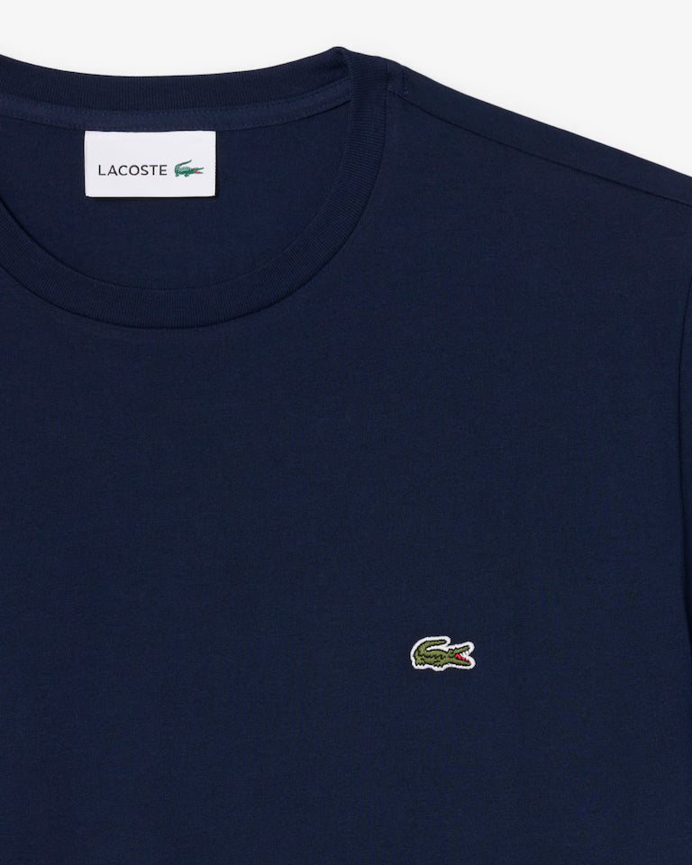 LACOSTE Lacoste Men Cotton Pima T-Shirt — Navy Blue — 2