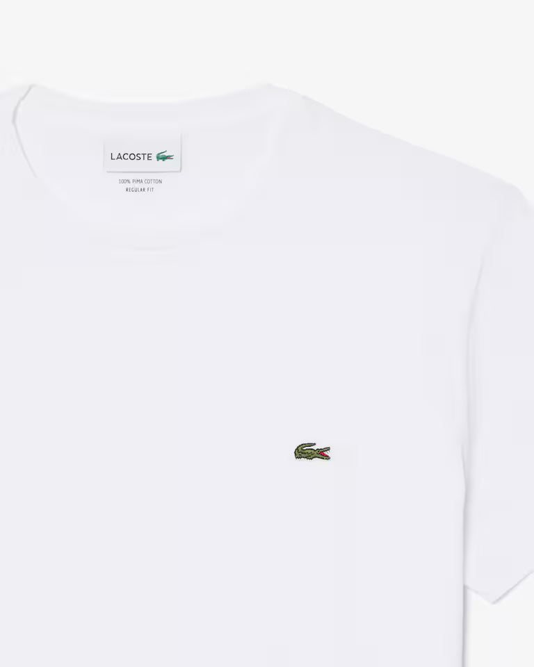 LACOSTE Lacoste Men Cotton Pima T-Shirt — White — 3