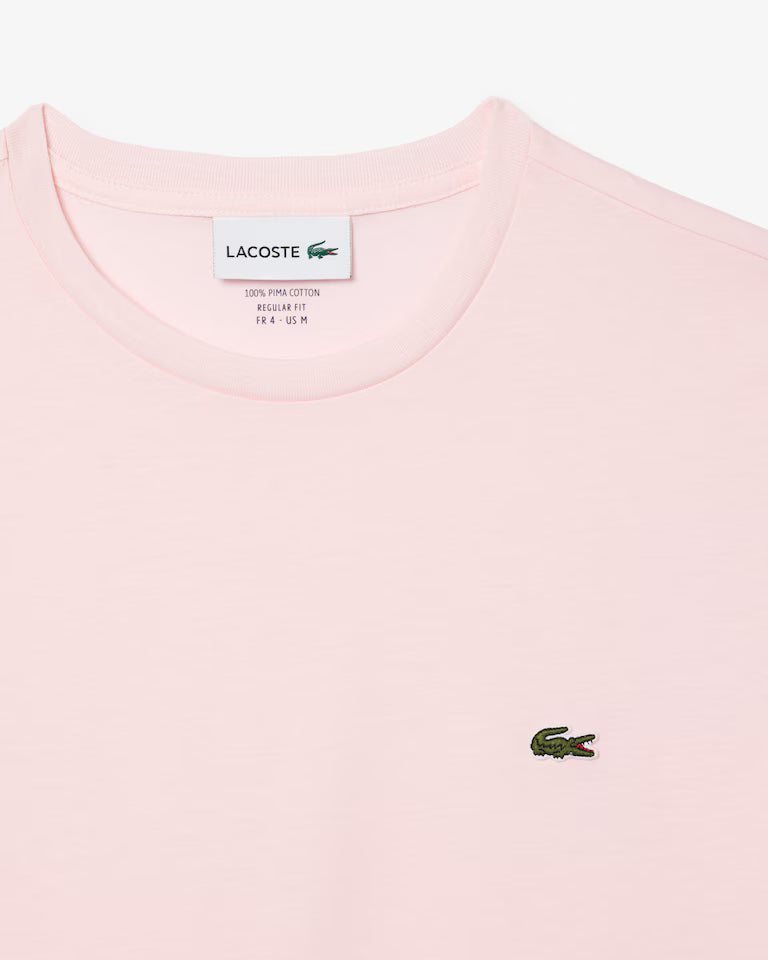 LACOSTE Lacoste Men Cotton Pima T-Shirt — Light Pink — 2