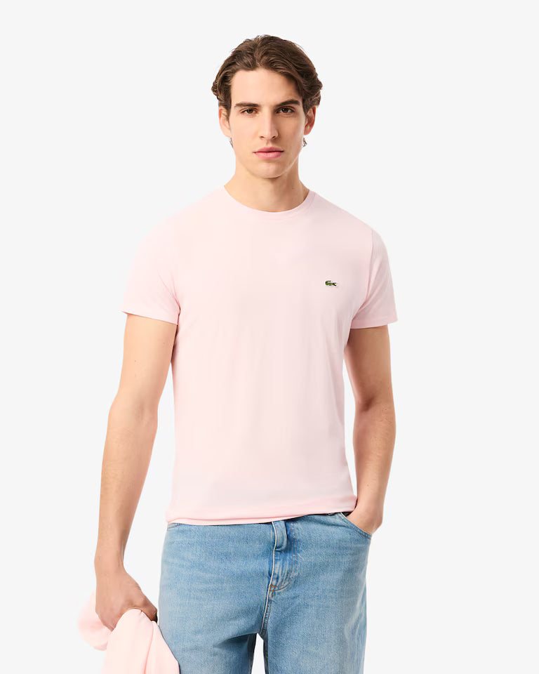LACOSTE Lacoste Men Cotton Pima T-Shirt — Light Pink — 4