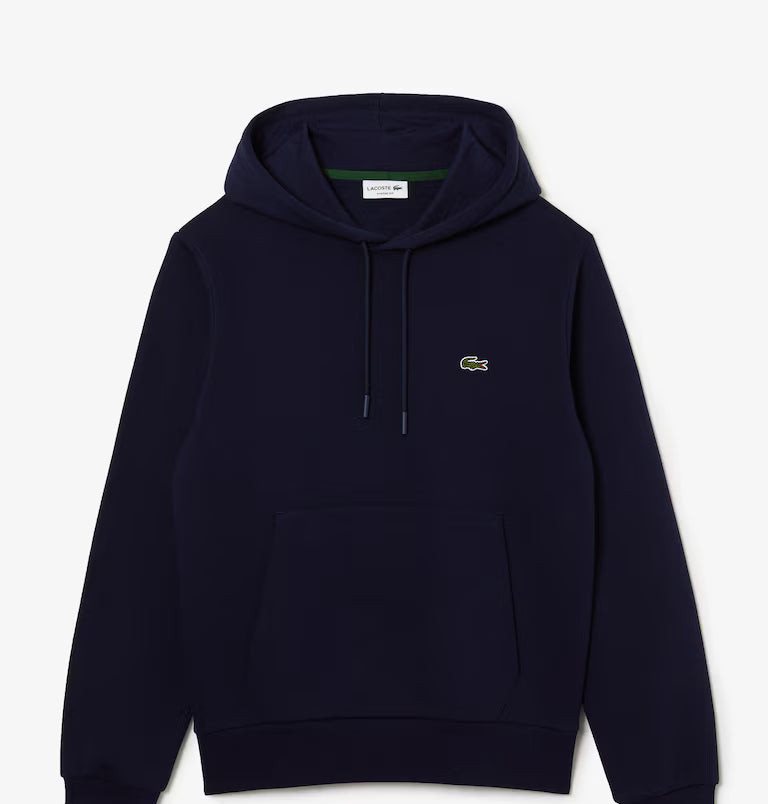 LACOSTE Lacoste Men Fleece Hoodie — Navy Blue — 2