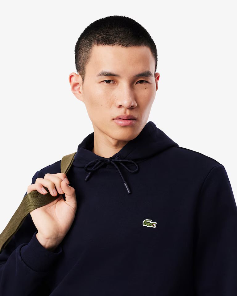LACOSTE Lacoste Men Fleece Hoodie — Navy Blue — 4
