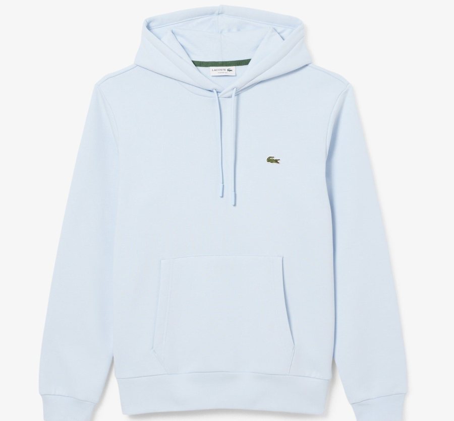 LACOSTE Lacoste Men Fleece Hoodie — Light Blue — 3