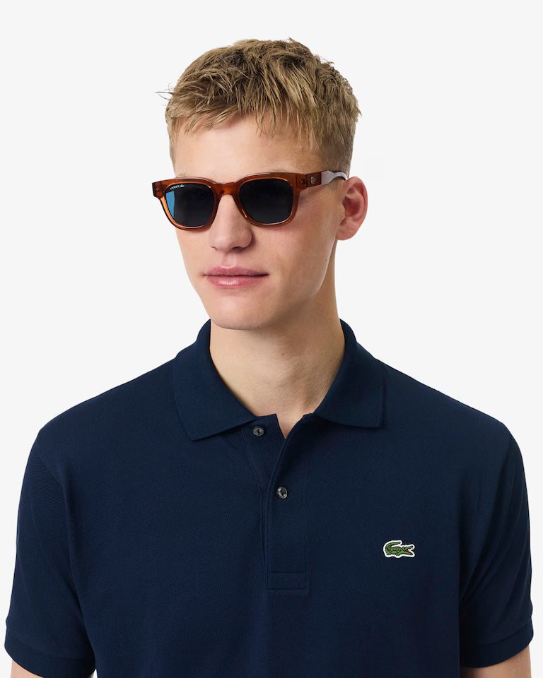 LACOSTE Lacoste Men Classic Fit L.12.12 Original Polo Shirt — Navy Blue — 3