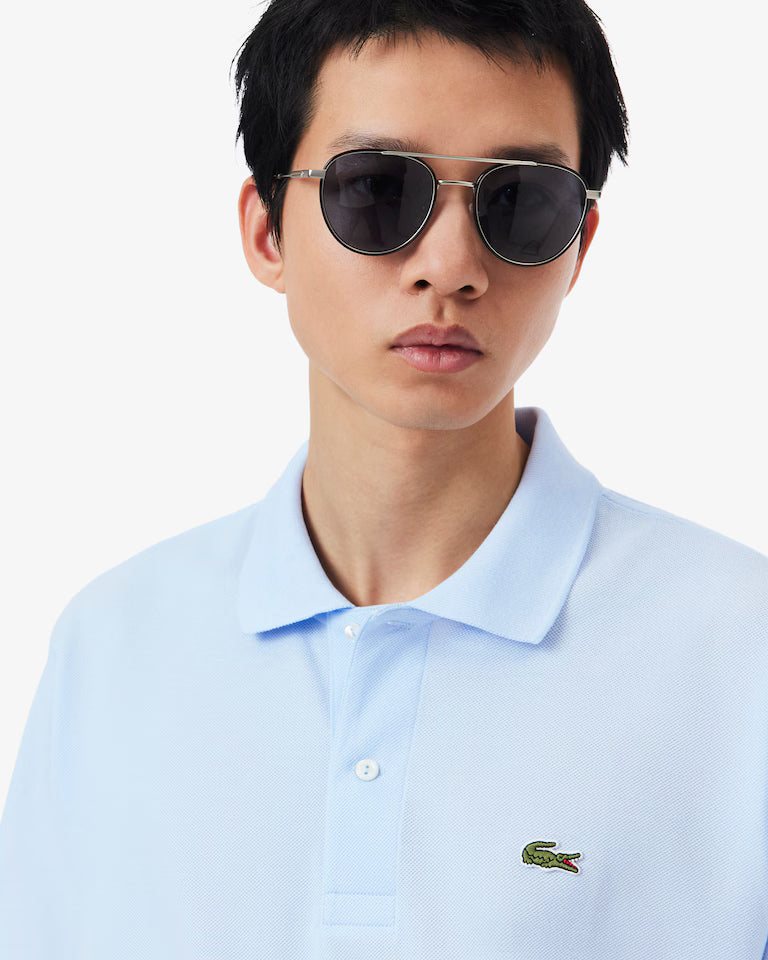 LACOSTE Lacoste Men Classic Fit L.12.12  Polo Shirt — Light Blue — 3