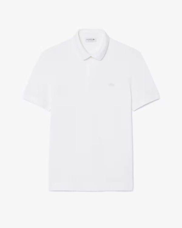 LACOSTE Lacoste Men Regular Fit Paris Strech Pique Polo Shirt — White