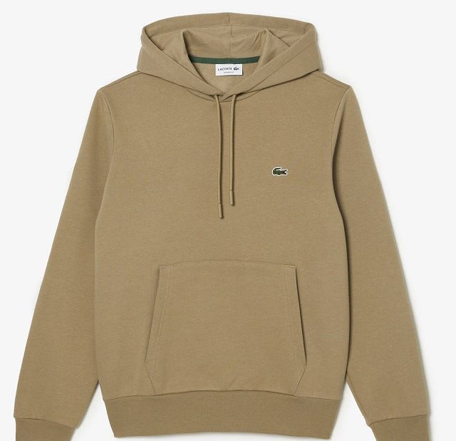 LACOSTE LACOSTE Men Zip Up Fleece Hoodie — Beige — 2
