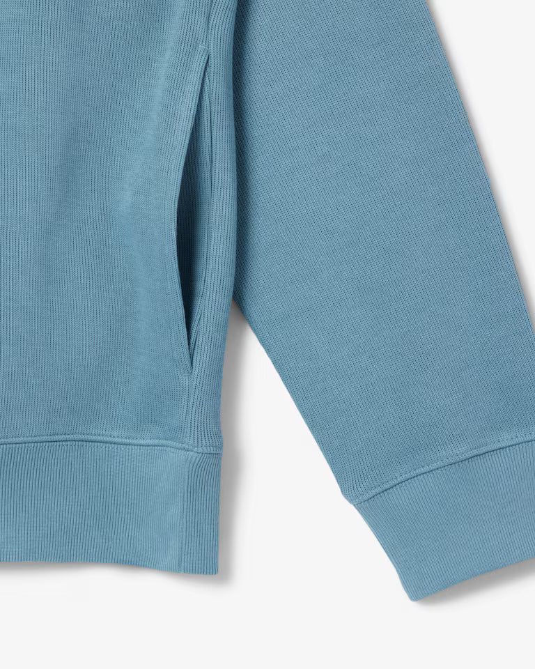 LACOSTE Lacoste Men Zip-Up High Neck Interlock Sweatshirt — Blue — 3