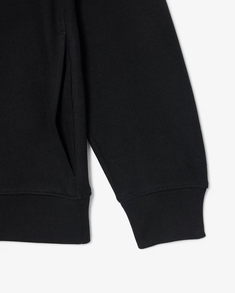 LACOSTE Zip-Up Men High Neck Interlock Sweatshirt — Black — 3