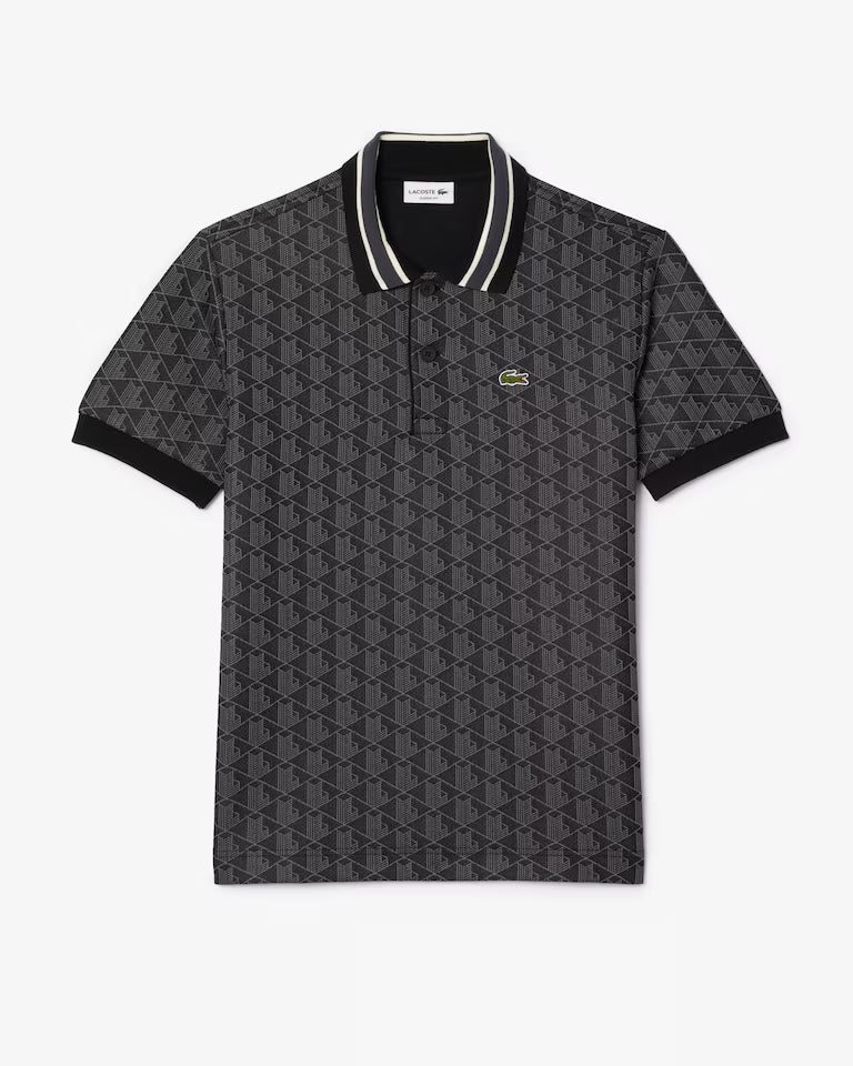 Lacoste Classic Fit Monogram Jacquard Polo Shirt