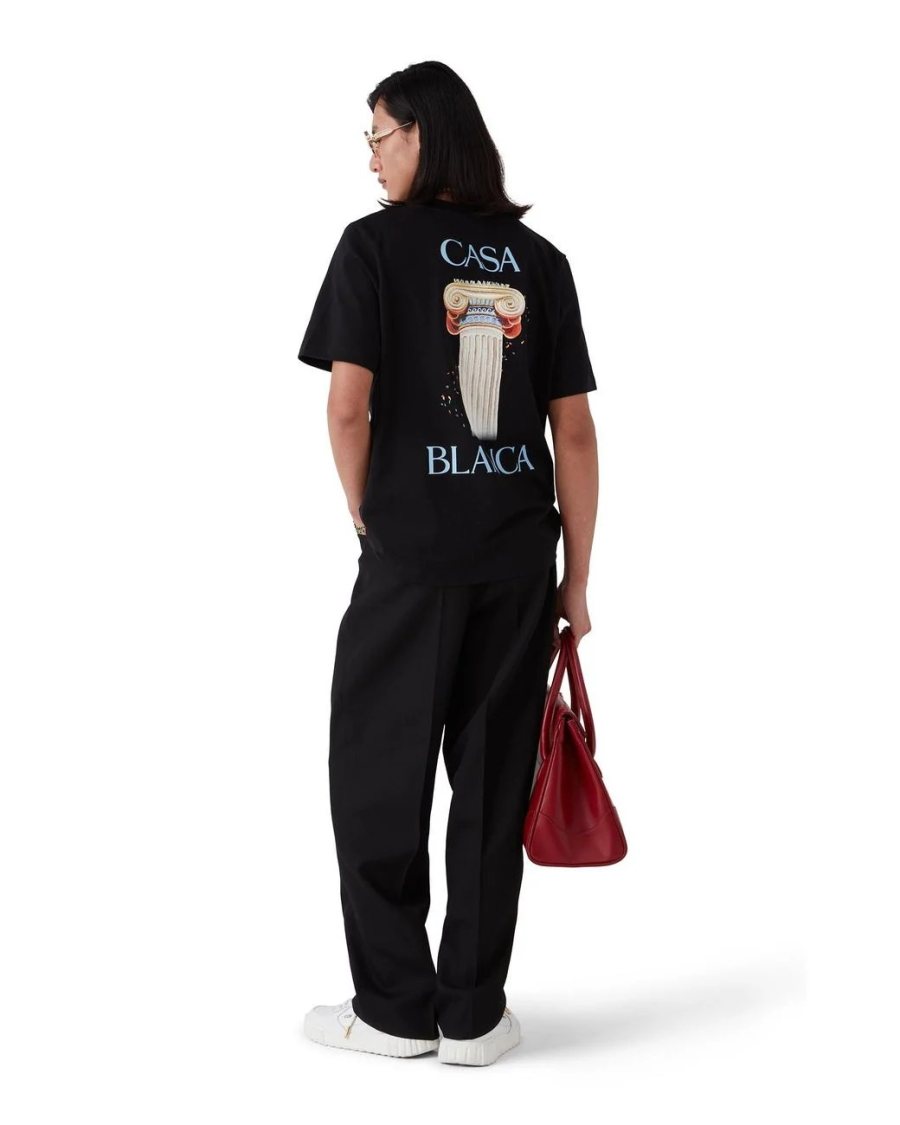 Casablanca La Colonne T-Shirt — Black — 4