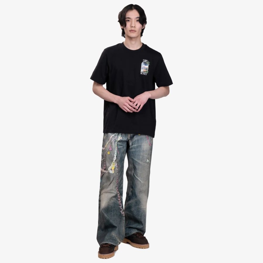 Casablanca LA Nights T-Shirt — Black — 4